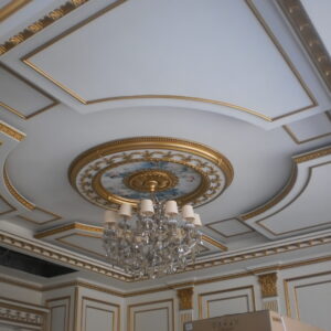 Gypsum Plaster Ceiling Rose | Moroccan Handcrafted Elegance