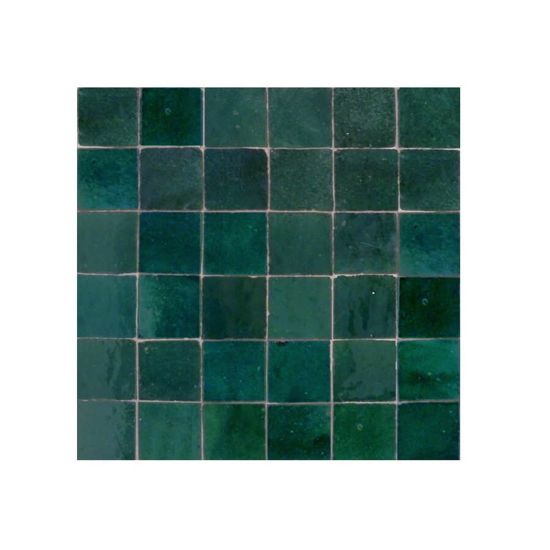 Handmade Moroccan Mosaic Sacramento Green Tiles - Vibrant 6x6 Glazed Finish