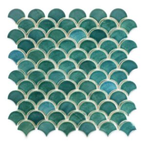 Moroccan Fish Scales – Sea Mist Small Tiles