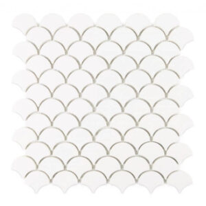 Moroccan Fish Scale Tiles - Marshmallow | Undersea Style