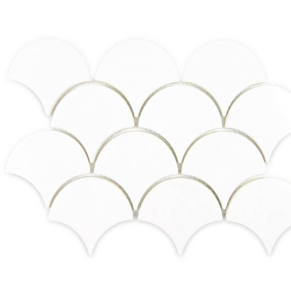 Moroccan Fish Scales Tiles - Creamy White | Elegant Undersea Inspired Design