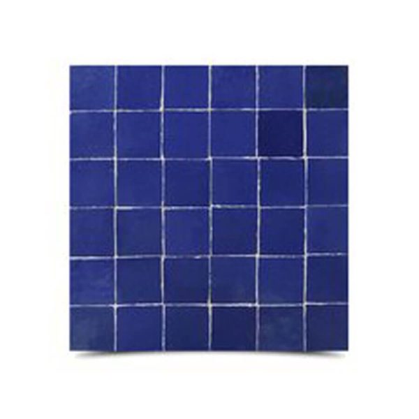 Mediterranean Santorini Blue Glazed Mosaic Tiles - 6x6 Color 423