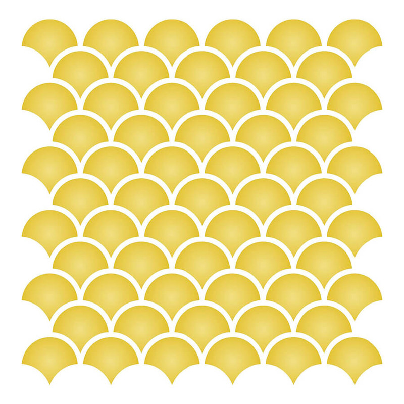 Moroccan Fish Scale Tiles in Matt Yellow - High-Quality Design for Every Space