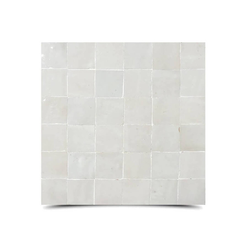 Moroccan Mosaic White Chiffon Tiles: Handcrafted Luxury Beauty
