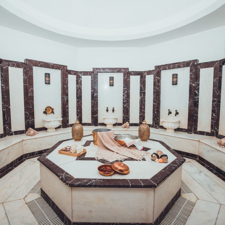 Marble hammam chamber
