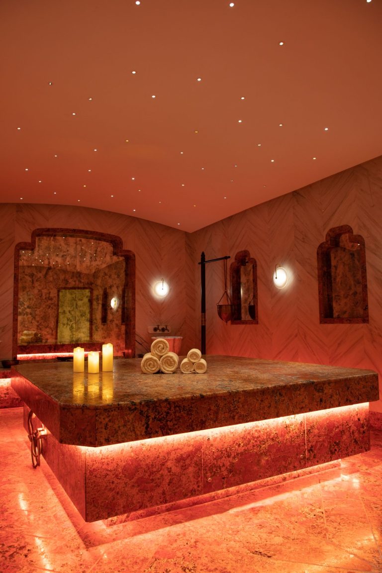 Candlelit treatment room