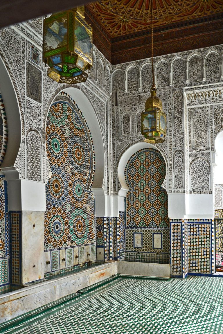 Lanterns along the arcade