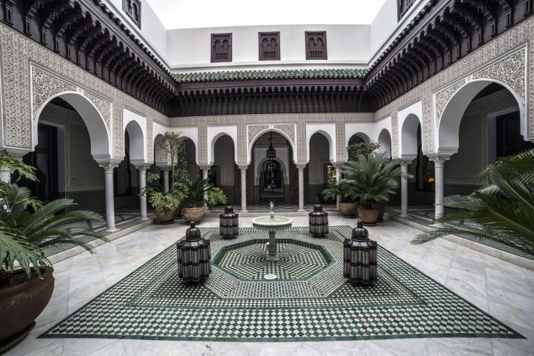 Lanterns on the courtyard floor
